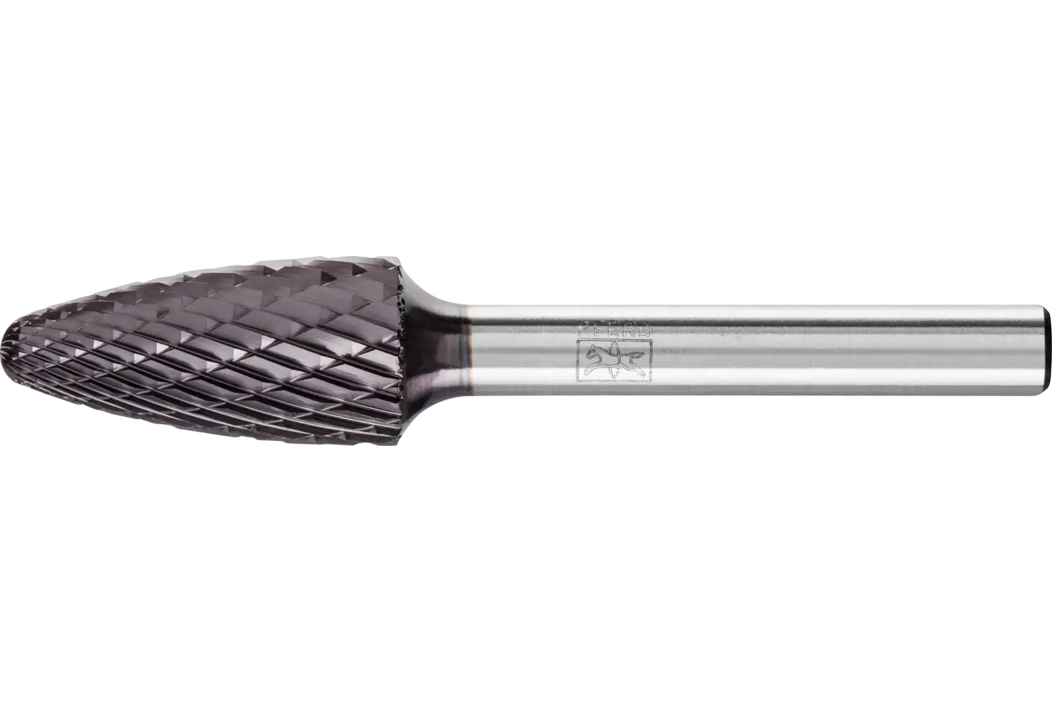 Picture of Pferd HICOAT® Carbide Bur SF-5 Tree Shape Double Cut 1/2" x 1" x 1/4" Shank